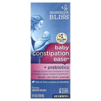 Mommy's Bliss, Baby Constipation Ease + Probiotics, Age 6 Months+, 4 fl oz (120 ml)