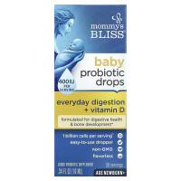 Mommy's Bliss, Baby Probiotic Drops + Vitamin D, Newborn+, 0.34 fl oz (10 ml)