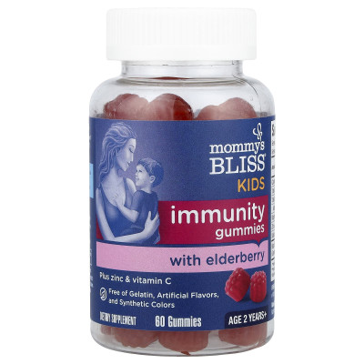Mommy's Bliss, Kids, Immunity Gummies with Elderberry, 2 Years+, 60 Gummies