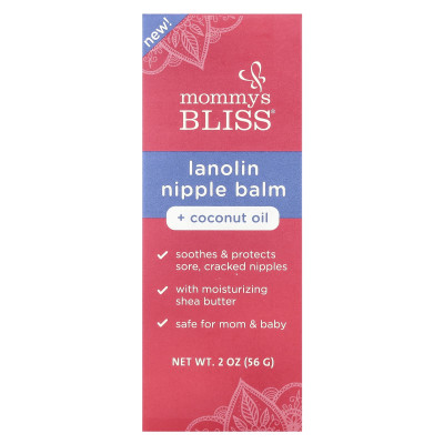 Mommy's Bliss, Lanolin Nipple Balm + Coconut Oil, 2 oz (56 g)