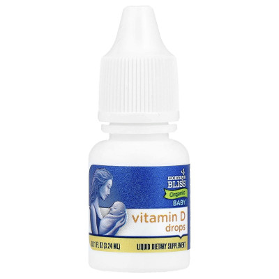 Mommy's Bliss, Organic Baby Vitamin D Drops,  Newborn +, 0.11 fl oz (3.24 ml)