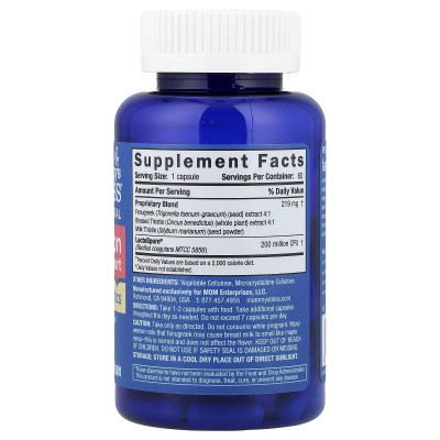 Mommy's Bliss, Postnatal Lactation Support, Fenugreek + Probiotics, 60 Capsules