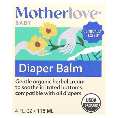 Motherlove, Baby, Diaper Balm, 4 fl oz (118 ml)