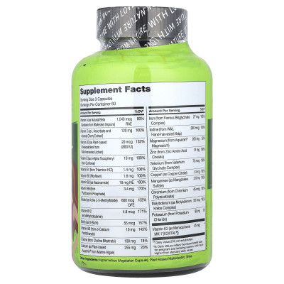 NATURELO, Prenatal Multivitamin With Folate, Iron & Calcium, 180 Vegetarian Capsules