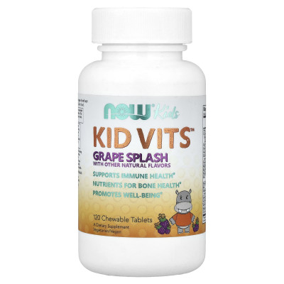 NOW Foods, Kid Vits™, Grape Splash, 120 Chewable Tablets