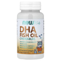 NOW Foods, Kid's DHA Fish Oil Chewables, Tasty Fruit, 60 Chewable Softgels