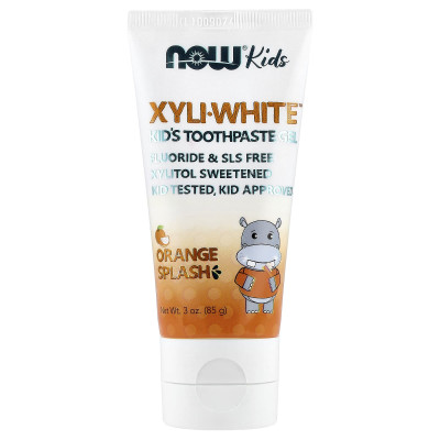 NOW Foods, Xyli-White™, Kids Toothpaste Gel, Orange Splash, 3 oz (85 g)