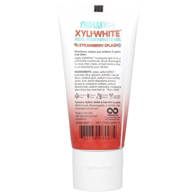 NOW Foods, XyliWhite, Kid's Toothpaste Gel, Strawberry Splash, 3 oz (85 g)