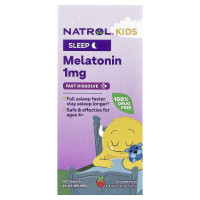 Natrol, Kids, Melatonin, Ages 4+, Strawberry, 40 Tablets