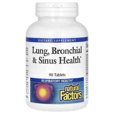Natural Factors, Lung, Bronchial & Sinus Health, 90 Tablets