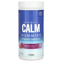 Natural Vitality, CALM Gummies, Magnesium Supplement, Raspberry-Lemon, 120 Gummies (82.5 mg per Gummy)