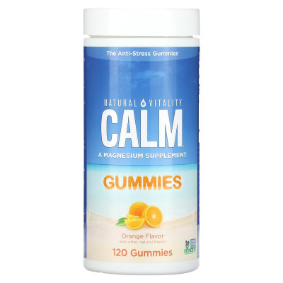 Natural Vitality, CALM, Magnesium Supplement, Orange, 83 mg, 120 Gummies