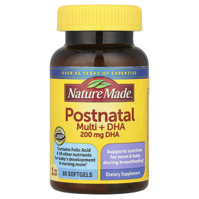 Nature Made, Postnatal Multi + DHA, 60 Softgels