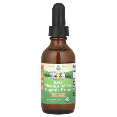 Nature's Craft, Kids Vitamin D3 + K2 Organic Drops, 60 ml