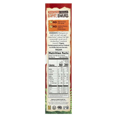 Nature's Path, Envirokidz Organic, Leapin' Lemurs Cereal, Peanut Butter & Chocolate, 10 oz (284 g)