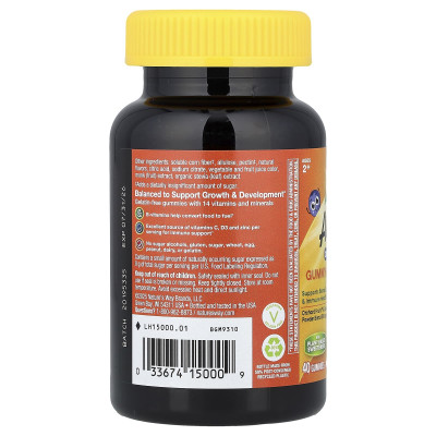 Nature's Way, Alive!® Kids, Zero Sugar Gummy Multivitamin, Ages 2+, Berry-Citrus, 40 Gummies