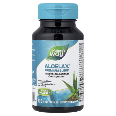 Nature's Way, Aloelax® with Fennel Seed, 340 mg, 100 Vegan Capsules