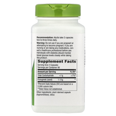 Nature's Way, Fenugreek Seed, 180 Vegan Capsules (565 mg per Capsule)