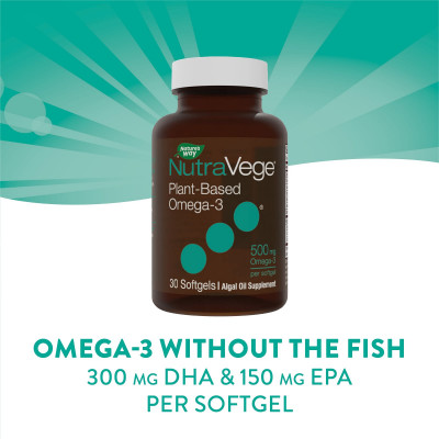 Nature's Way, NutraVege, Omega-3 Plant, 500 mg, 30 Softgels