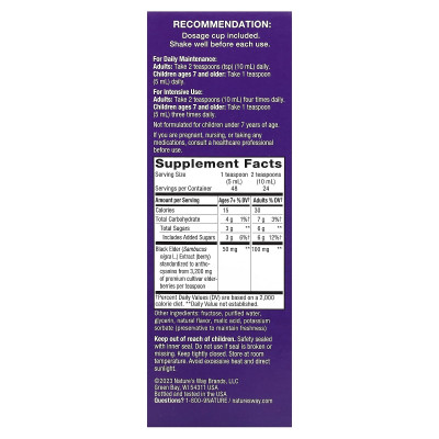 Nature's Way, Sambucus, Traditional Immune Syrup, Elderberry, 50 mg, 8 fl oz (240 ml)