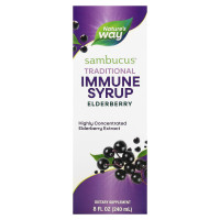 Nature's Way, Sambucus, Traditional Immune Syrup, Elderberry, 50 mg, 8 fl oz (240 ml)