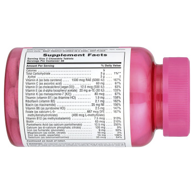 NaturesPlus, Source of Life®, Power Teen® for Her, Sugar Free, Wild Berry, 60 Chewable Tablets