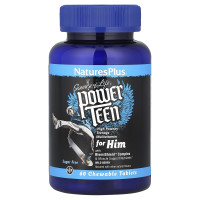NaturesPlus, Source of Life, Power Teen® for Him, Sugar Free, Wild Berry, 60 Chewable Tablets
