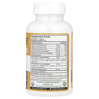 NuBest, Doctor Taller™, Advanced Growth Formula, Children 8+ & Teens, 60 Vegan Capsules
