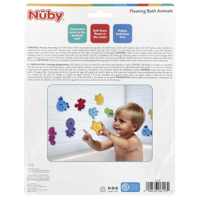 Nuby, Floating Bath Animals, 3+ Years, 16 Pieces