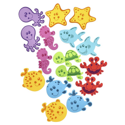 Nuby, Floating Bath Animals, 3+ Years, 16 Pieces