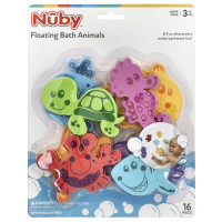 Nuby, Floating Bath Animals, 3+ Years, 16 Pieces