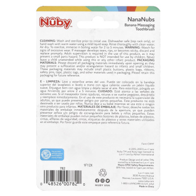 Nuby, NanaNubs Banana Massaging Toothbrush, 3+ Months, 1 Brush
