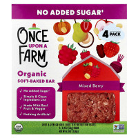 Once Upon A Farm, Organic Soft Baked Bar, Mixed Berry, 4 Bars, 1.2 oz (34 g) Each