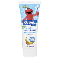 Orajel, Kids, Elmo Training Toothpaste, Fluoride-Free, 0-3 Years, Natural Berry Fruity, 1.5 oz (42.5 g)