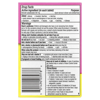 Pepto Bismol, Chewables, Cherry, 30 Chewable Tablets (131 mg per Tablet)