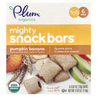 Plum Organics, Mighty Snack Bars, Tots, Pumpkin Banana, 6 Bars, 0.67 oz (19 g) Each