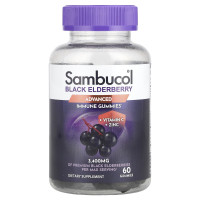 Sambucol, Black Elderberry, Advanced Immune Gummies + Vitamin C + Zinc, 60 Gummies