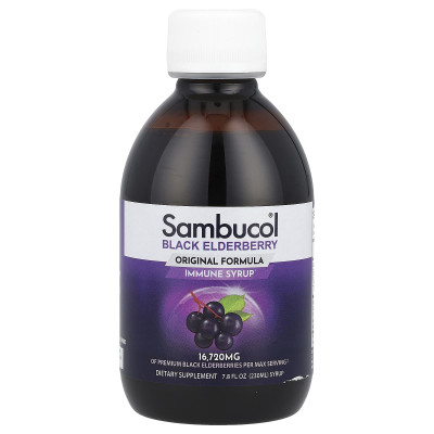 Sambucol, Black Elderberry Immune Syrup, Original Formula, 16,720 mg, 7.8 fl oz (230 ml)