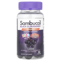 Sambucol, Kids Black Elderberry Gummies + Vitamin C  + Zinc, Ages 2+, 30 Gummies