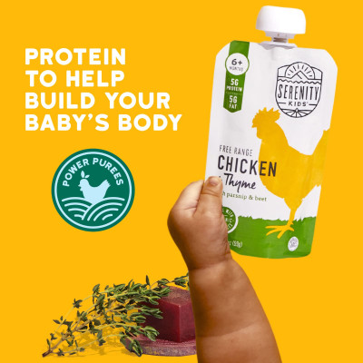 Serenity Kids, Free Range Chicken + Thyme with Parsnip & Beet, 6+ Months, 3.5 oz (99 g)