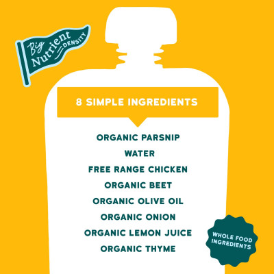 Serenity Kids, Free Range Chicken + Thyme with Parsnip & Beet, 6+ Months, 3.5 oz (99 g)