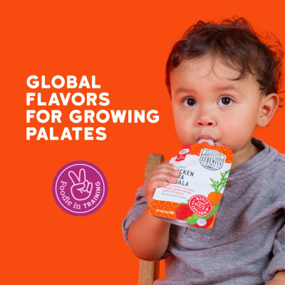 Serenity Kids, Free Range Chicken Tikka Masala with Carrot, Coconut Cream, Green Beans, Herbs & Spices, 6+ Months, 3.5 oz (99 g)