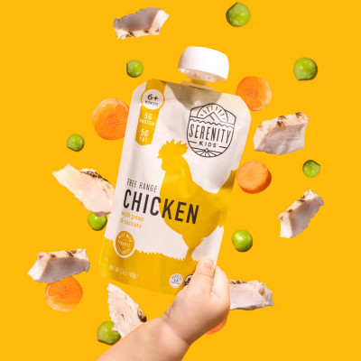 Serenity Kids, Free Range Chicken with Peas & Carrots, 6+ Months, 3.5 oz (99 g)