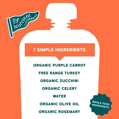 Serenity Kids, Free Range Turkey + Rosemary with Purple Carrots, Zucchini & Celery, 6+ Months, 3.5 oz (99 g)