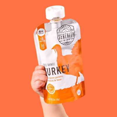 Serenity Kids, Free Range Turkey with Sweet Potato, Pumpkin, & Beet, 6+ Months,  3.5 oz (99 g)
