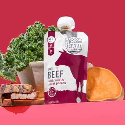 Serenity Kids, Grass Fed Beef with Organic Kale & Sweet Potato, 6+ Months, 3.5 oz (99 g)