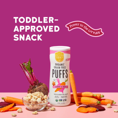 Serenity Kids, Organic Grain Free Puffs, Carrot & Beet, 1.5 oz (42 g)