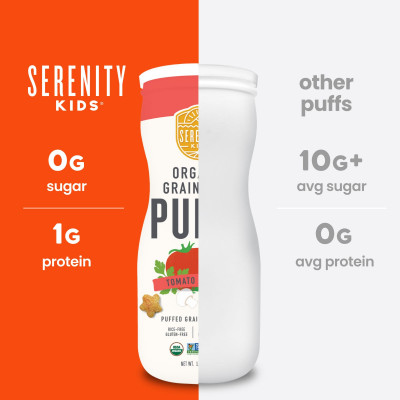 Serenity Kids, Organic Grain Free Puffs, Tomato & Herbs, 1.5 oz (42 g)