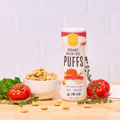 Serenity Kids, Organic Grain Free Puffs, Tomato & Herbs, 1.5 oz (42 g)