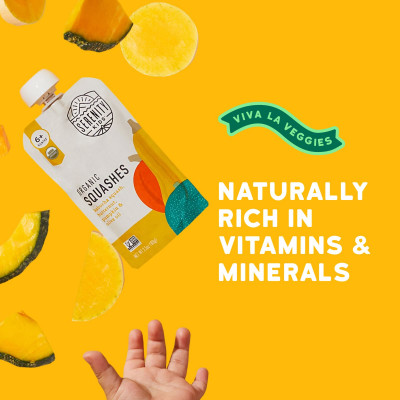 Serenity Kids, Organic Squashes, Kabocha Squash, Butternut, Pumpkin & Olive Oil, 6+ Months, 3.5 oz (99 g)